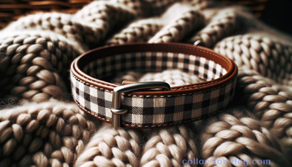 Checkered dog collar