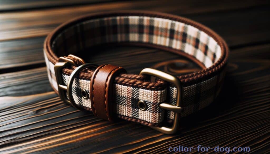 Plaid dog collar