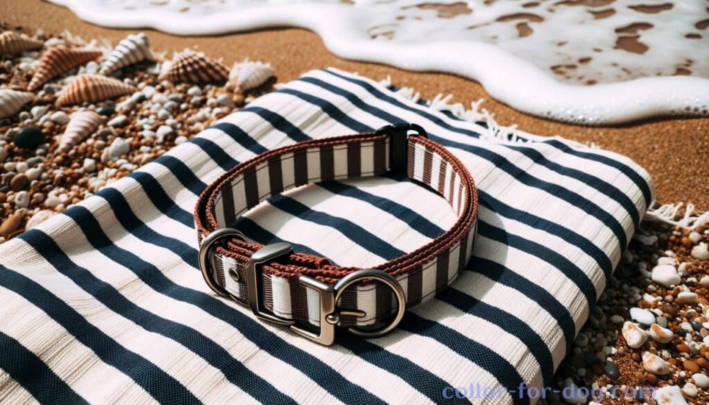 Striped dog collar