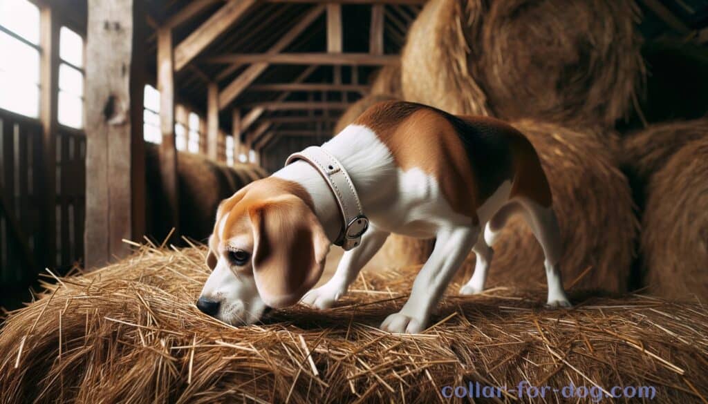 white dog collar for Beagle